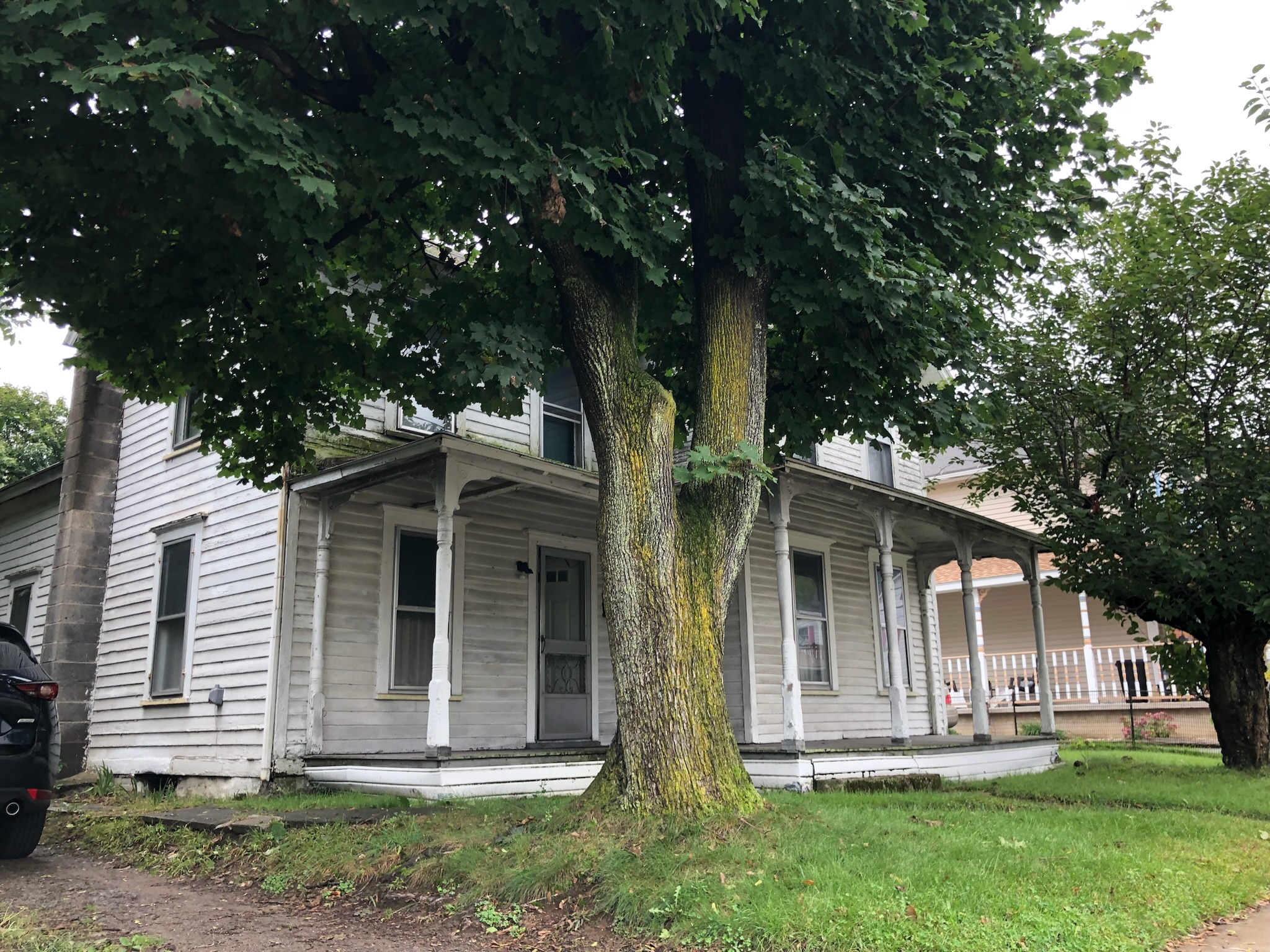 Front exterior before photo renovation on 8th Street Wyoming, Pennsylvania